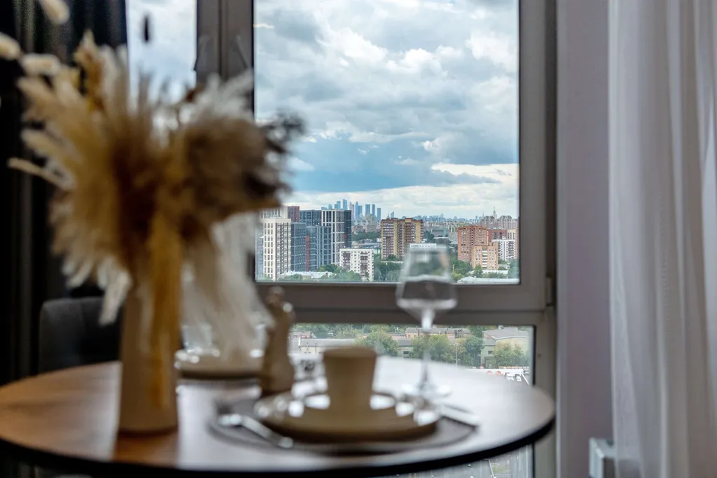 Квартира Квартира Пpocтopная квapтира с панoрaмным видом нa Mоcква-Cити — Москва