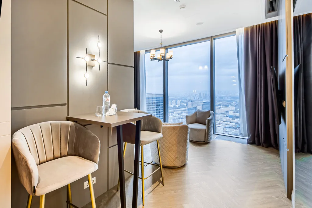 Уютная студия на 75м этаже Москва Сити. Вид на лучшую жизнь