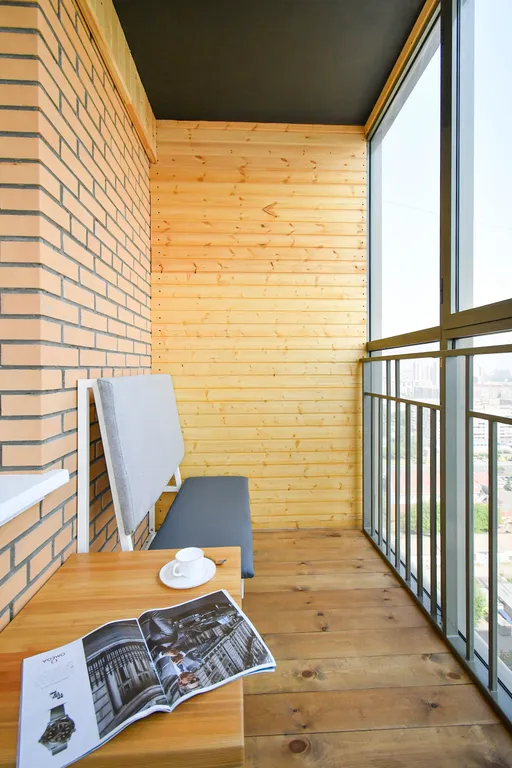 Квартира Квартира Прекрасная студия с лаунж зоной на балконе и шикарным видом — Красноярск