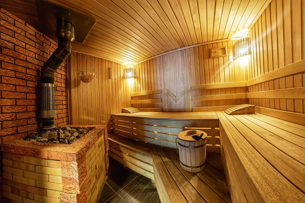 Дом в лесу с бассейном и баней