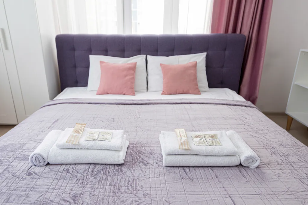 Радужная квартира недалеко от залива, гостиничный сервис, кондиционер