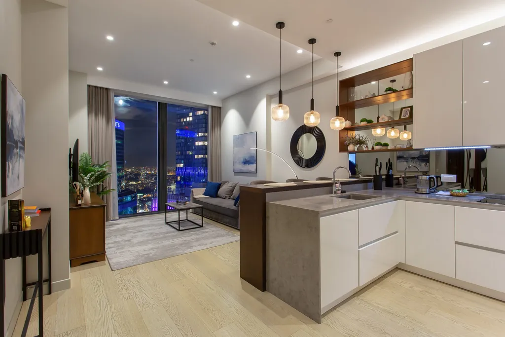 62 этаж, вид на Башни, Лужники, Парк победы