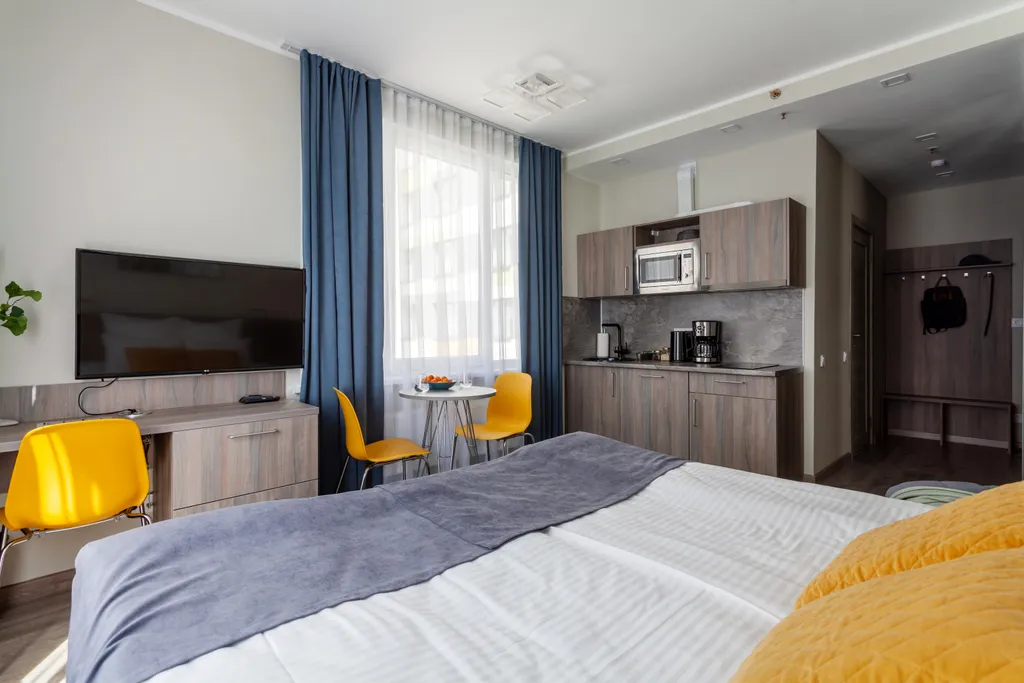 Квартира Уютные апартаменты с кроватью King Size и кухней у метро — Санкт-Петербург