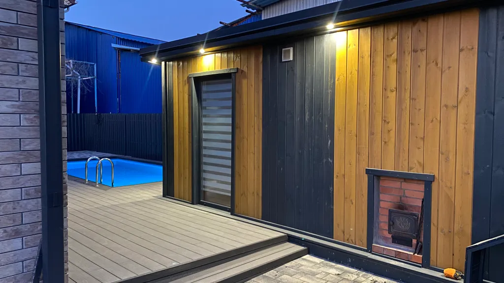 Уникальный дом с бассейном и баней