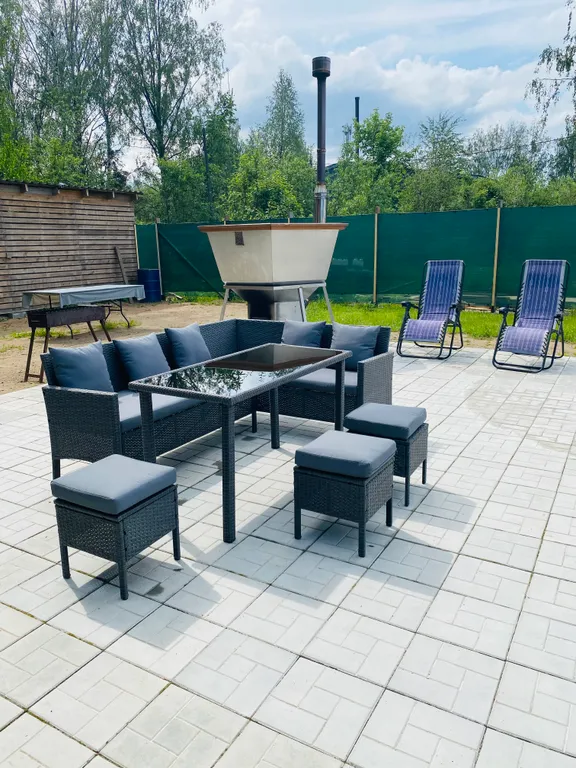 Домик с русской баней на дровах + сибирский банный чан