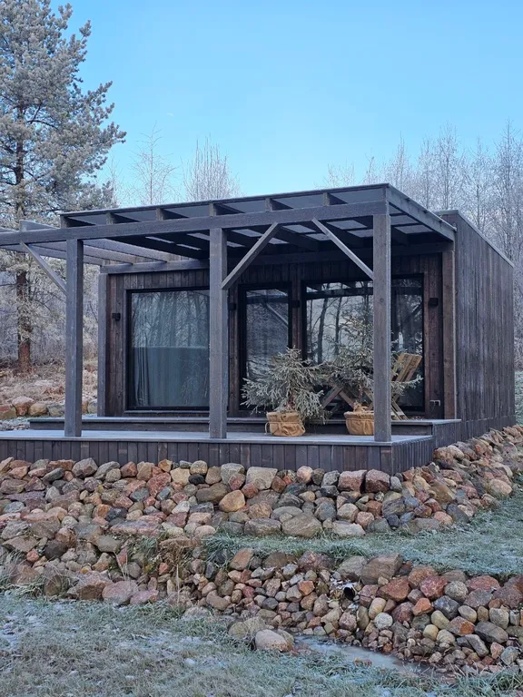 Коттедж Вилла Yksi c видом на озеро и зоной барбекю — Приозерск