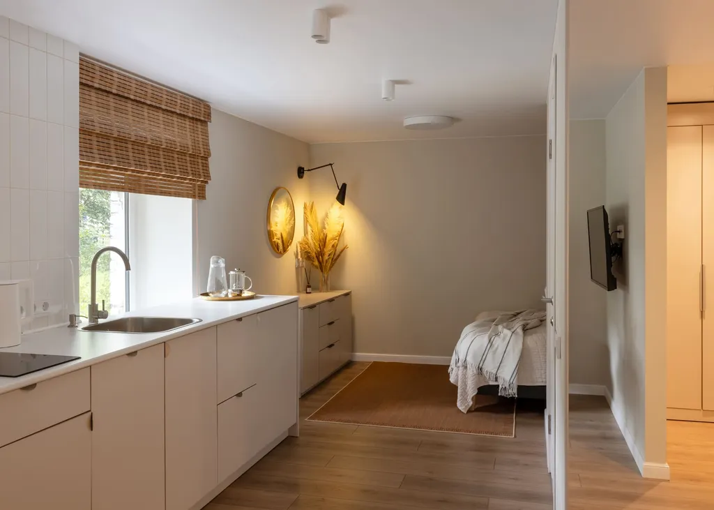 Уютная студия с дизайнерским ремонтом