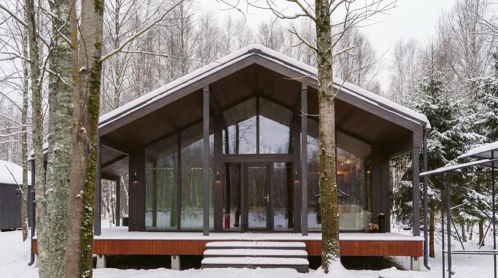 Домик с камином и кондиционером