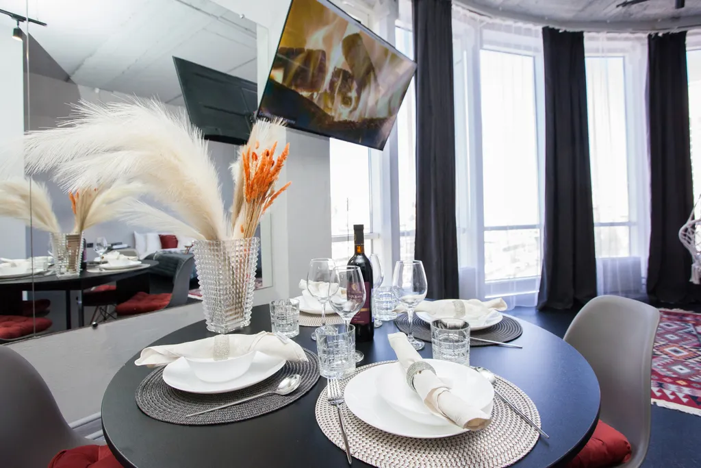 Апартаменты с панорамным окнами с видом на город