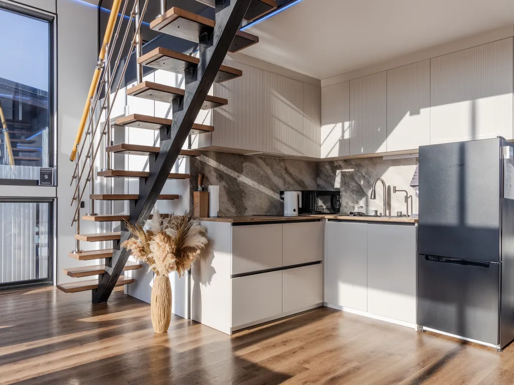 Дом Барн премиум класса с уникальным видом на горы и реку Сок