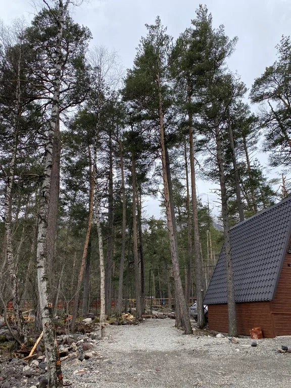 А-Frame домик с видом на гору Чегет