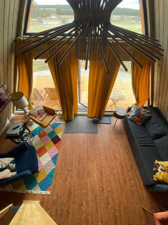 Шале Småland Люкке Хаус на хуторе близ речки