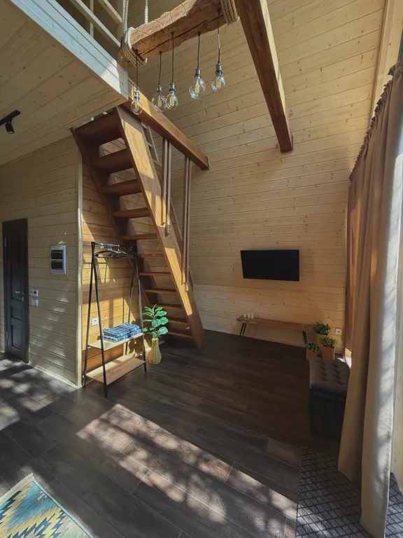 Уютный домик с купелью и баней в сосновом лесу