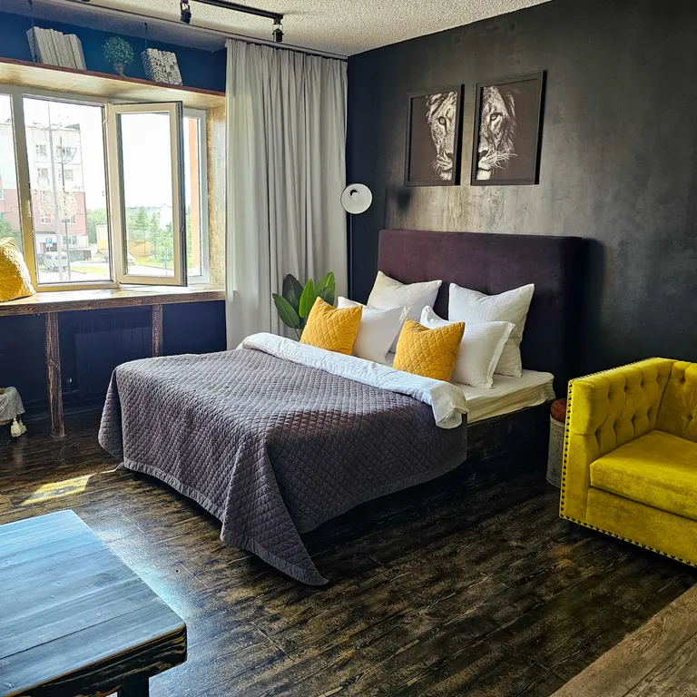 Квартира Студия с большой кроватью и ванной, кофемашиной и оплаченным кинотеатр — аренда посуточно в Новый Уренгой