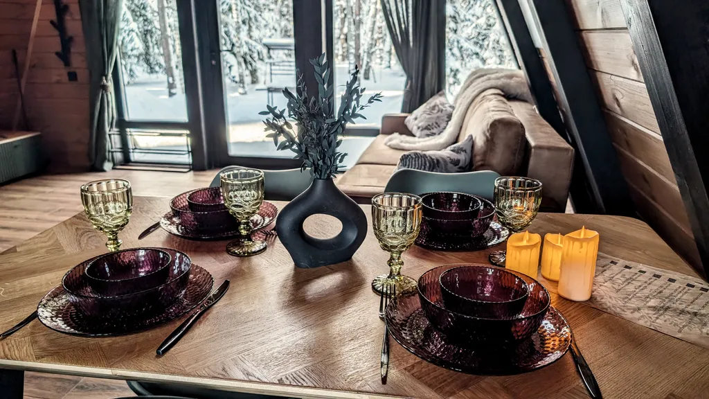 А-фрейм на нарочи видом на лес в 10 минутах ходьбы от пляжа