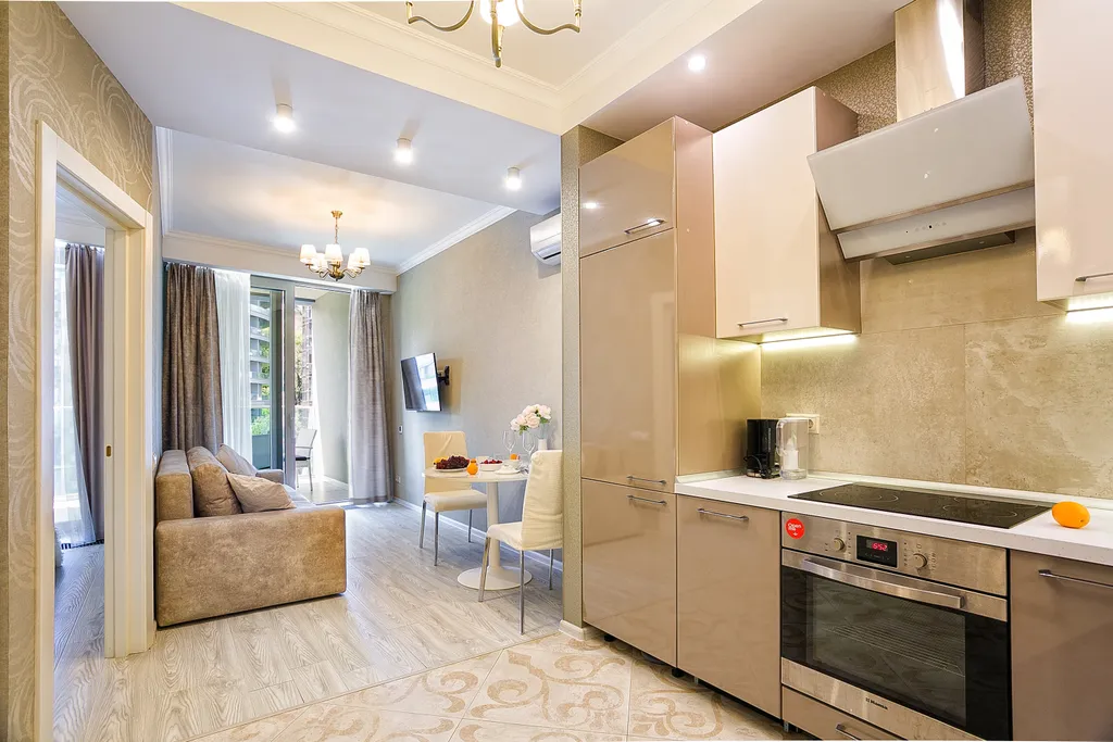 Апартамент с отдельной спальней и террасой с видом на парк