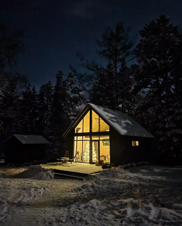 Дом в лесу с панорамным видом