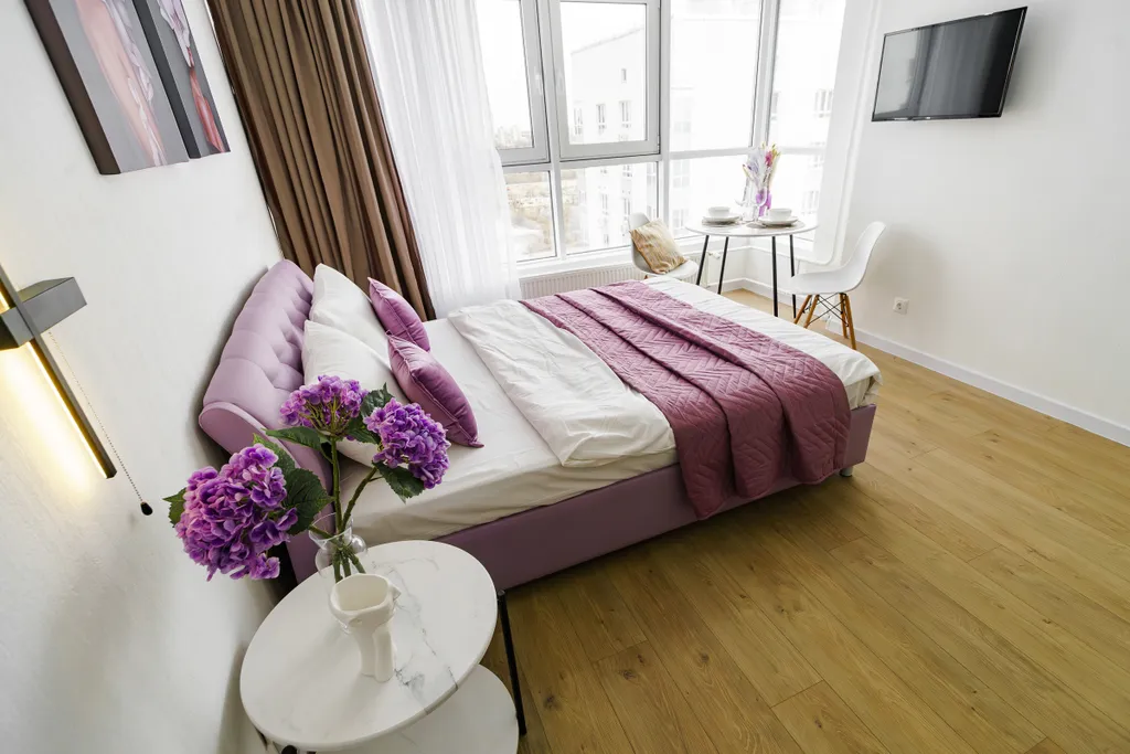 Студия на 24 этаже с панорамным видом на реку в ЖК Аквамарин