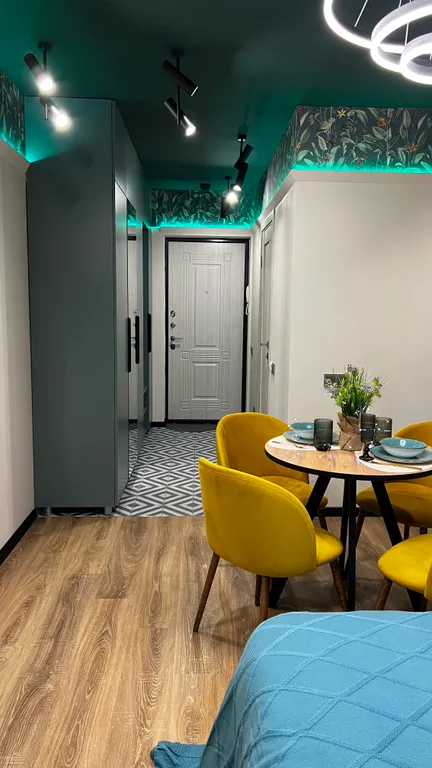 Уютная студия с дизайнерским ремонтом и сауной