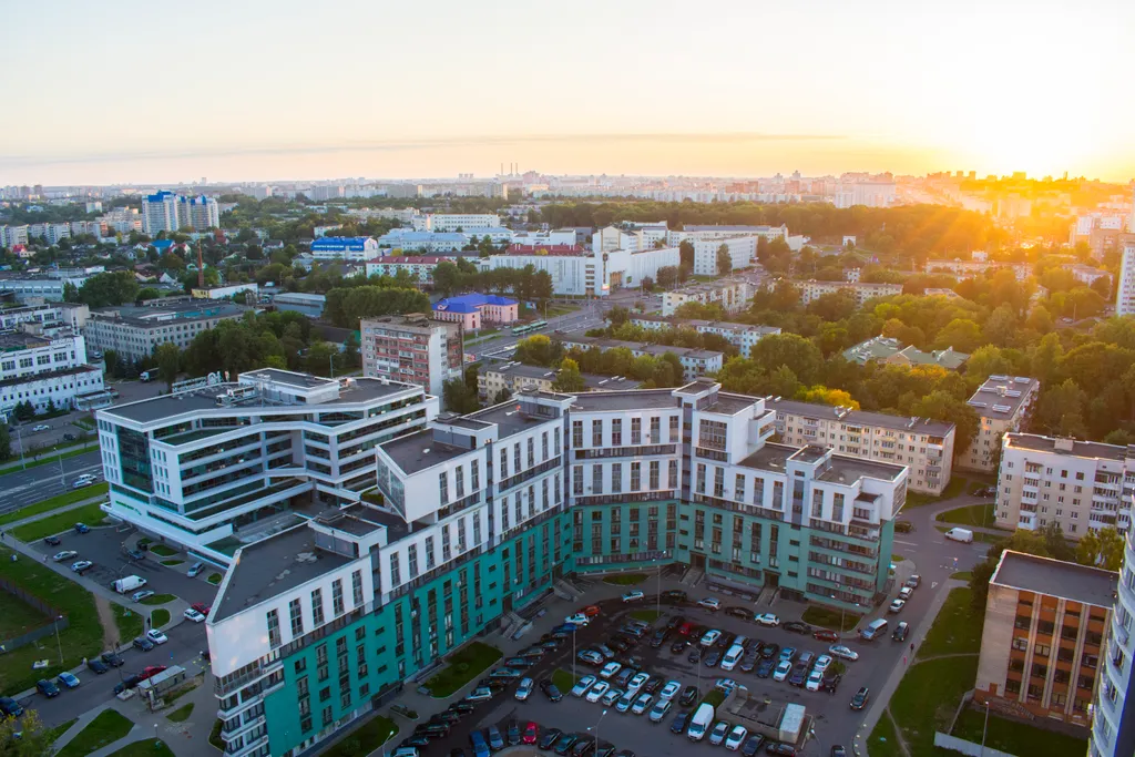Квартира Квартира Jacuzzi 55*smarttv kingsizeкровать кухня панорамный вид на центр гора — Минск