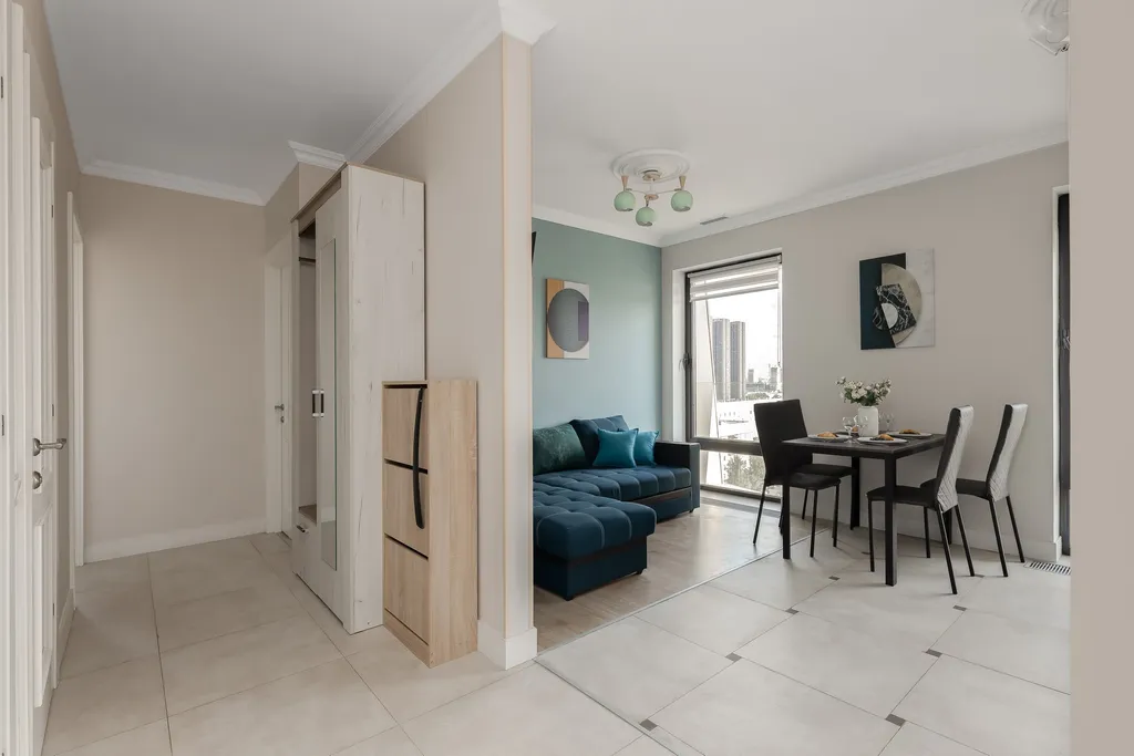 Квартира Квартира Апартамент Metro Suite с панорамным видом в небоскребе бизнес-класса — Москва