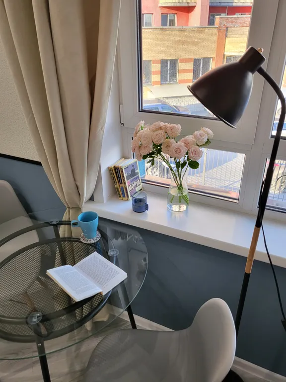 Квартира Blue studio - студия с окном в ванной комнате и видом на лес — аренда посуточно в Новосибирск