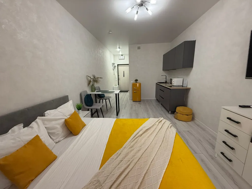 Квартира Квартира Уютная студия в комфортабельном микрорайоне Любимово — Краснодар