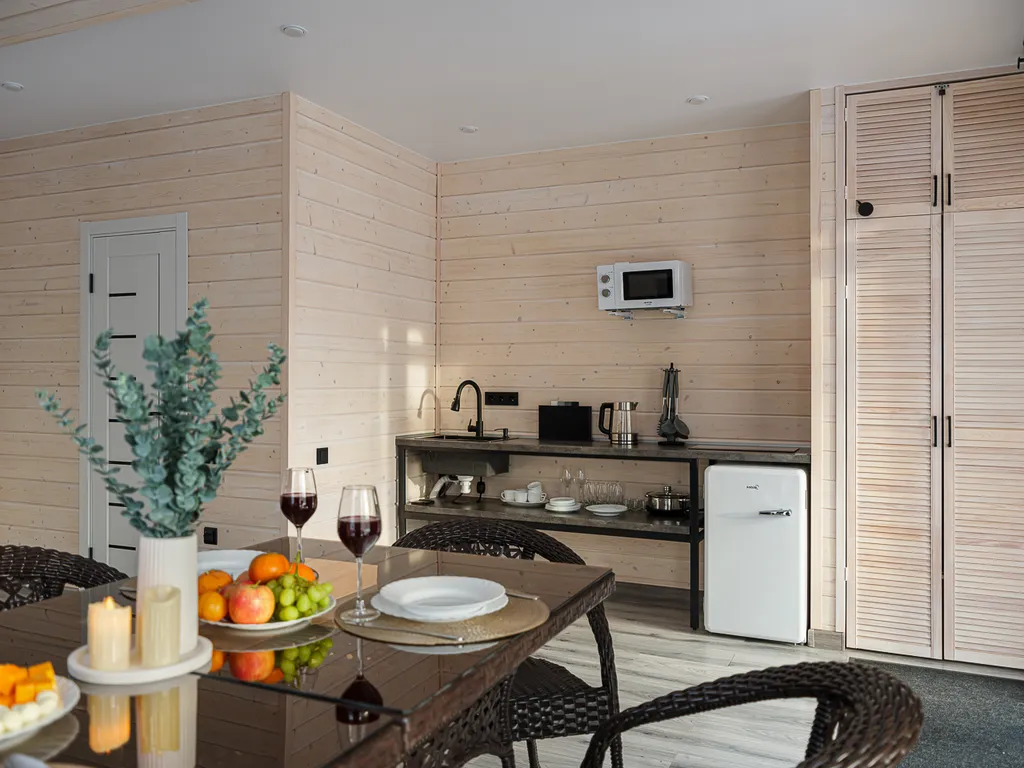 Уютный дом Шишкин Плейс в лесу с чаном и баней