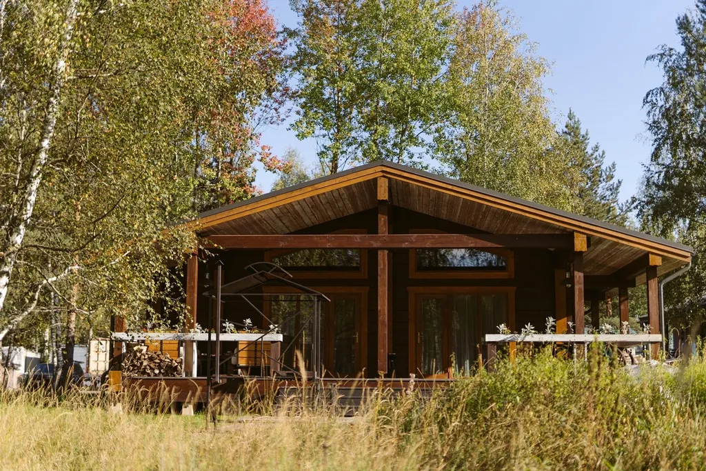 Дом с камином, сауной и купелью