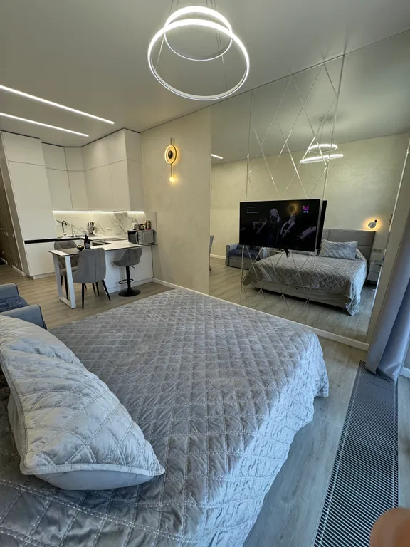 Уютная студия с видом на горы