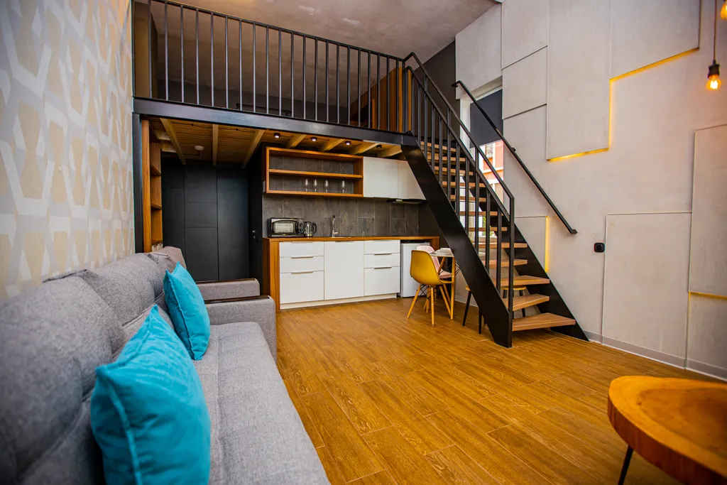 Квартира Апартаменты двухуровневые с кухней до 5 гостей — Сириус