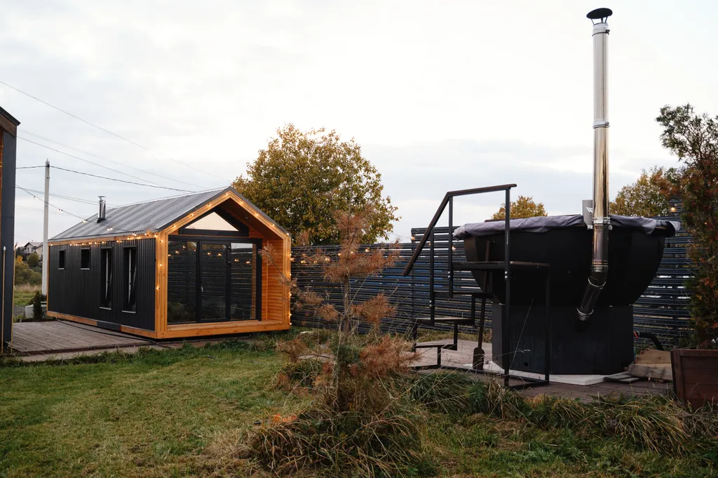 Коттедж Коттедж Уютный Барн-хаус с банным чаном и русской баней — Санкт-Петербург