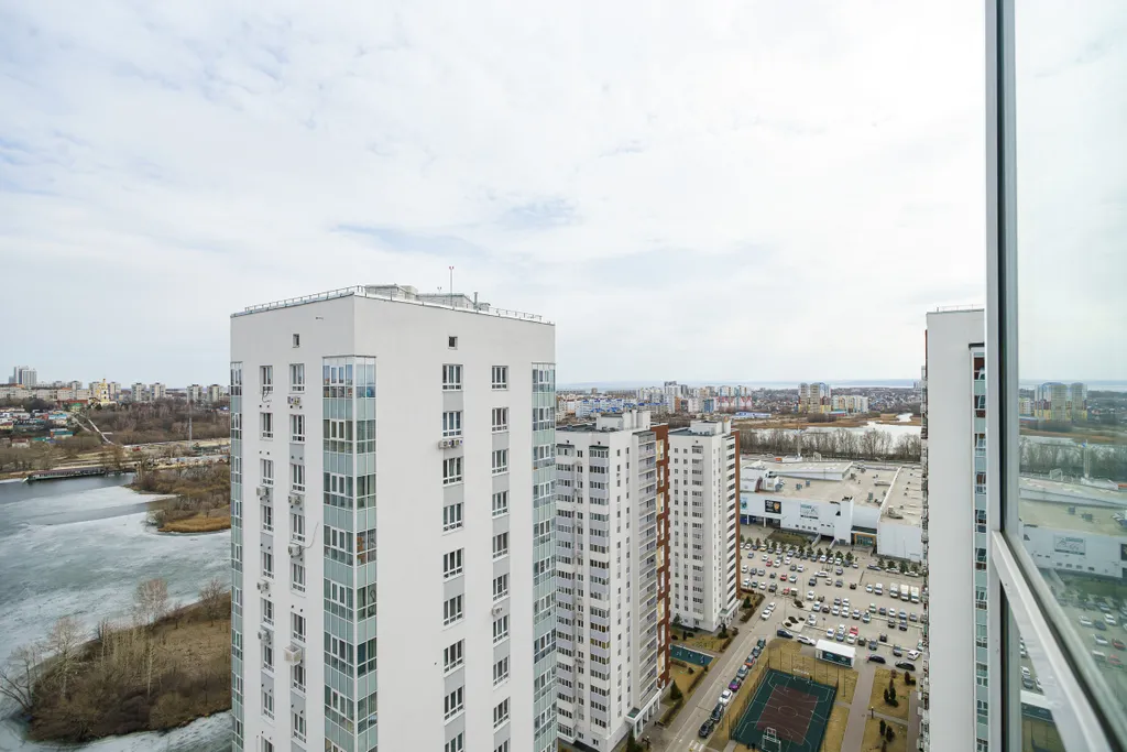 Студия на 24 этаже с панорамным видом на реку в ЖК Аквамарин
