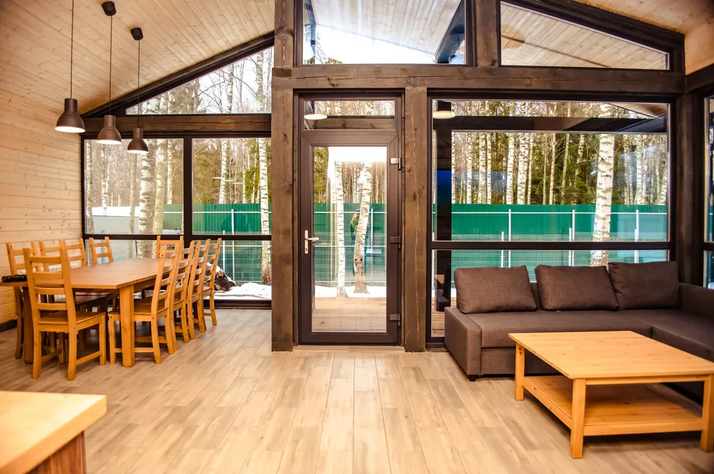 Дом В стиле лофт мини с панорамными окнами