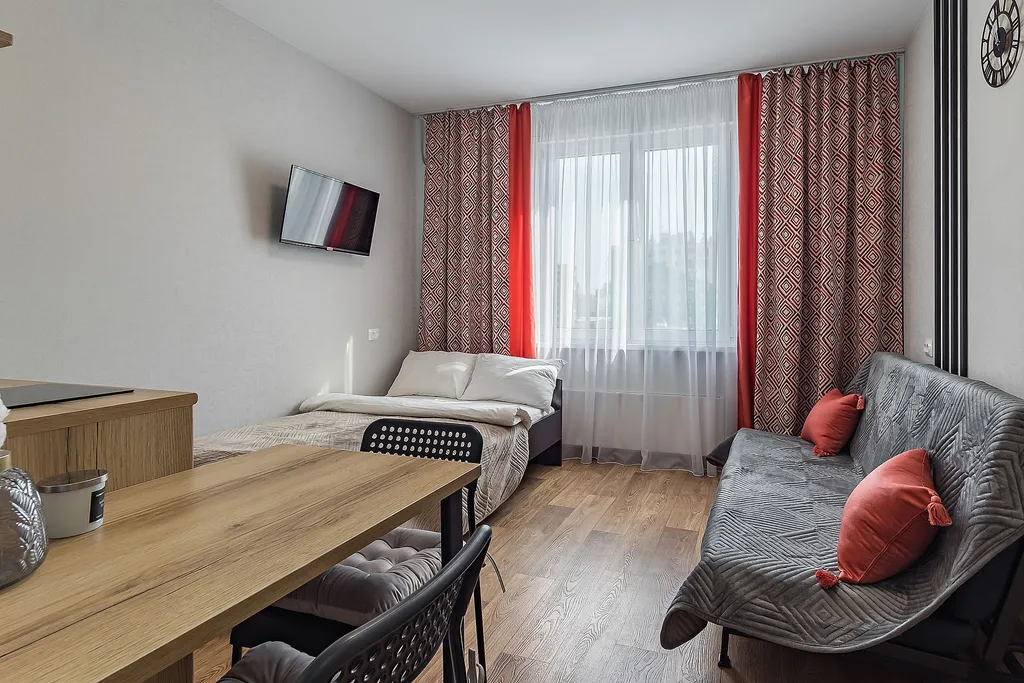 Уютная квартира-студия в современном ЖК Бурнаковский