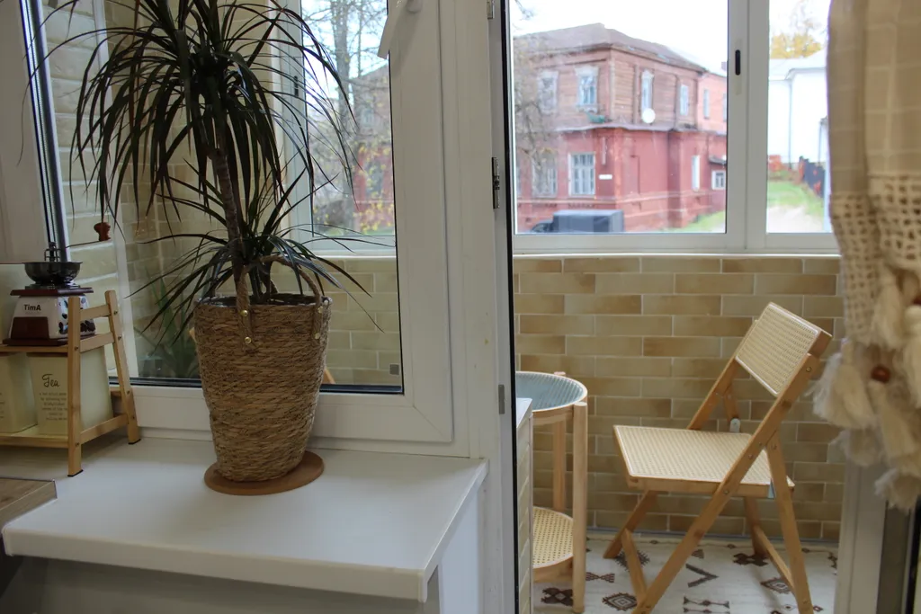 Апартамент Сканди с балконом и отдельной спальней