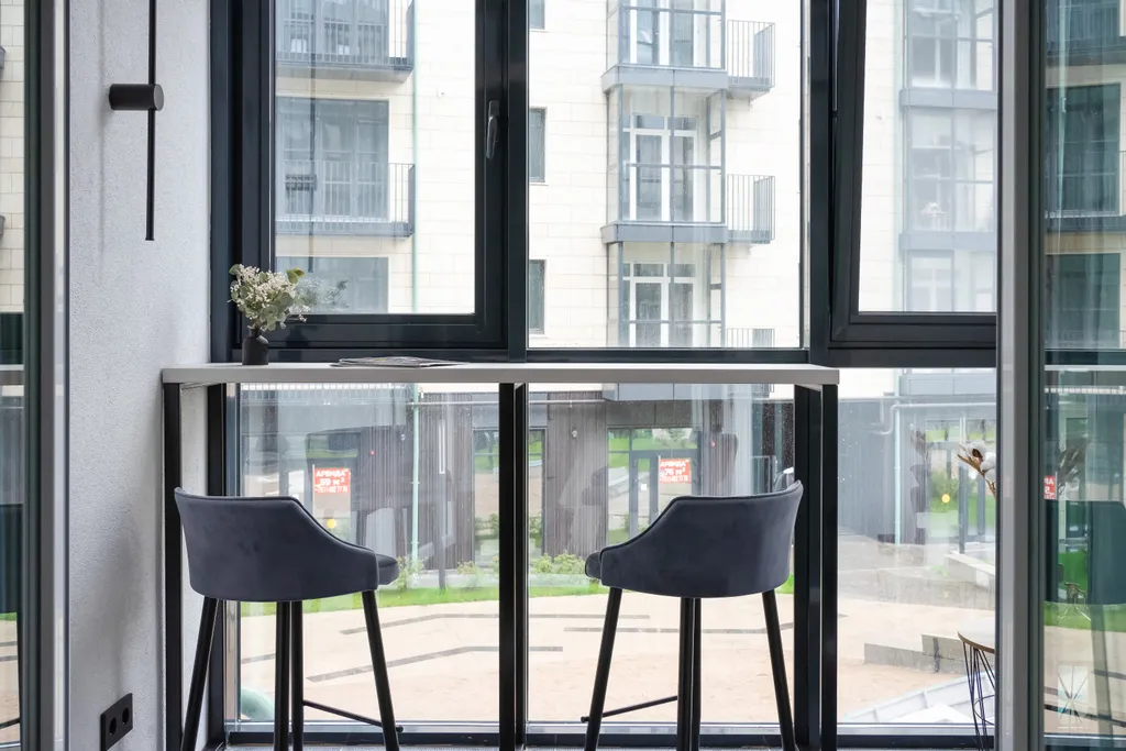 Квартира Квартира Премиум-студия с балконом на набережной Рыбной деревни — Калининград