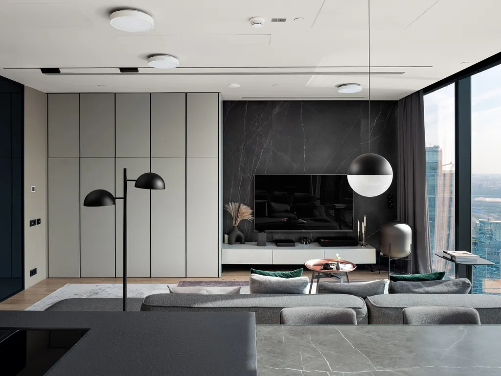 Самый стильный апартамент на 79 этаже с караоке! 20 тыс песен