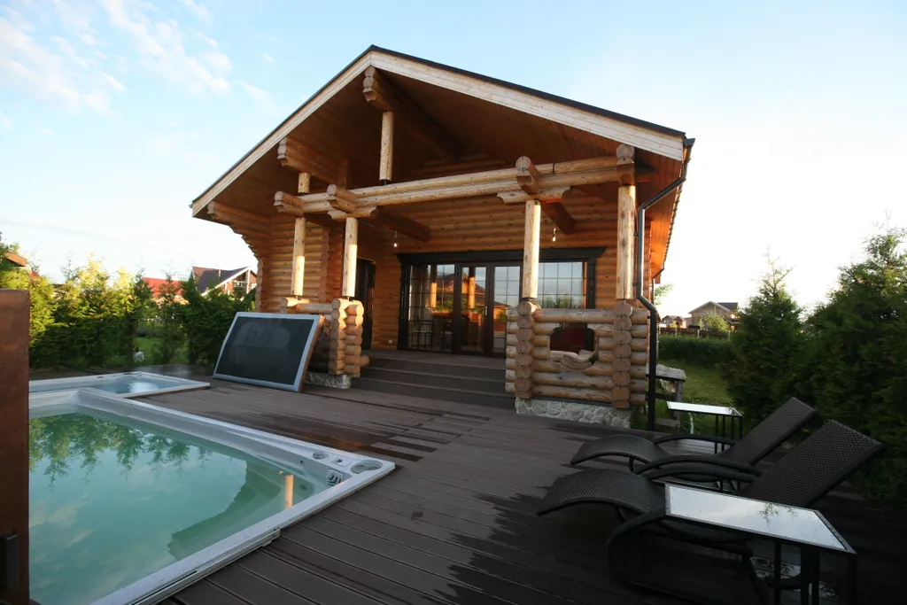 Коттедж Спа-коттедж с сауной, а так же бассейном и джакузи под открытым небом — Можайск