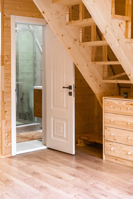 Двухэтажный A-frame домик у реки Гарабаши с видом на горы