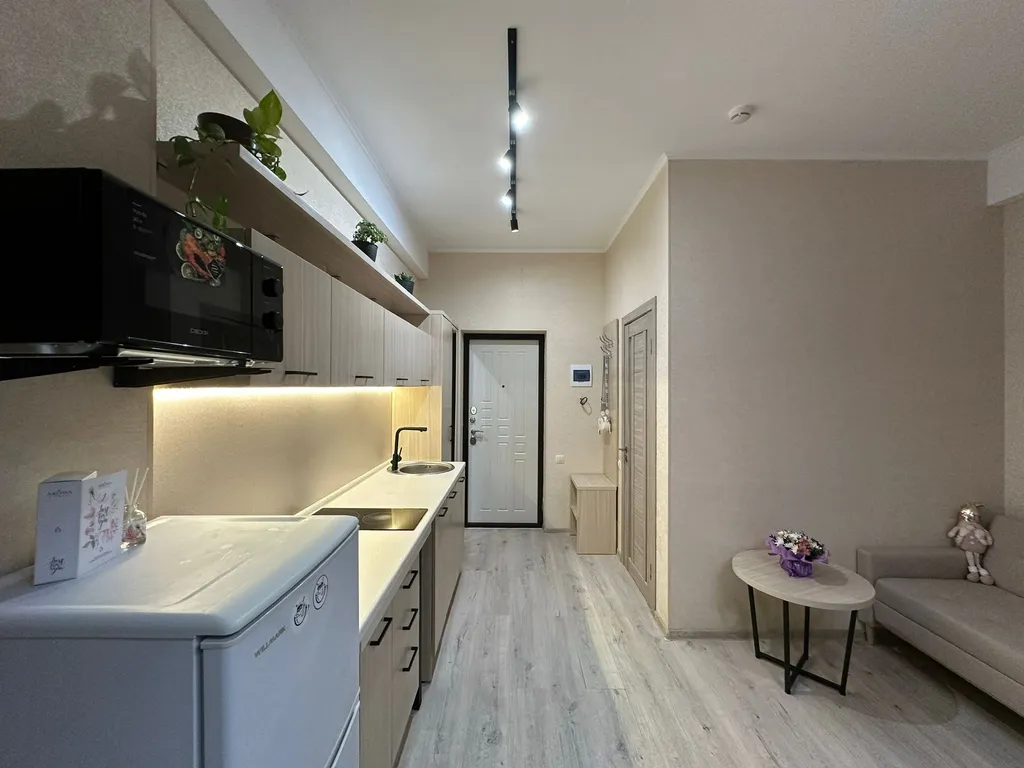 Уютная тёплая студия с видом на горы