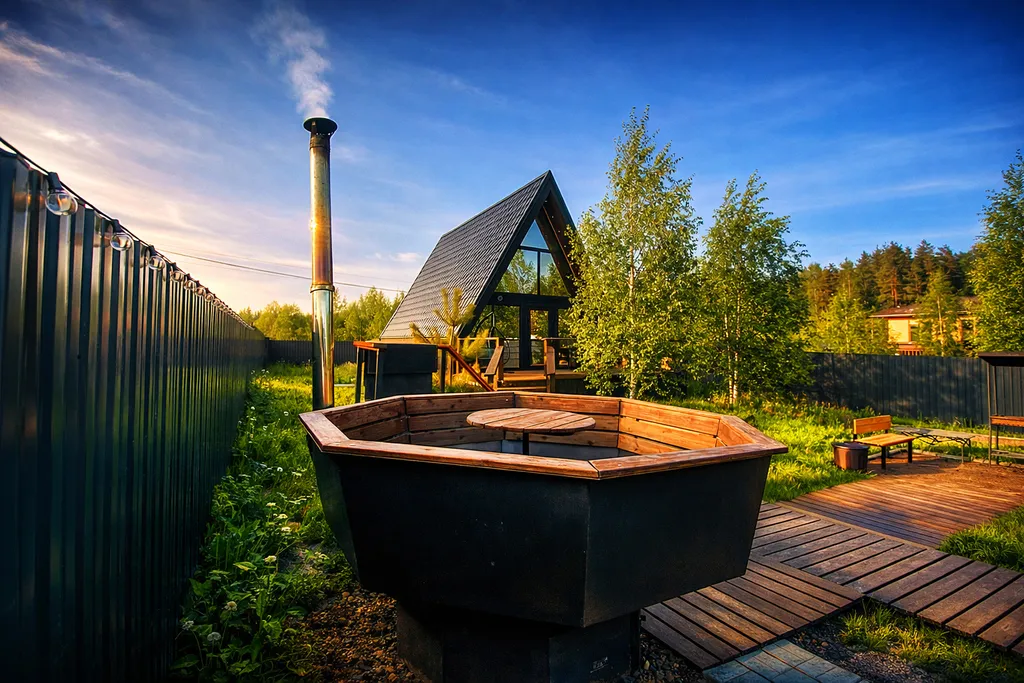 Афрейм с банным чаном и большой баней