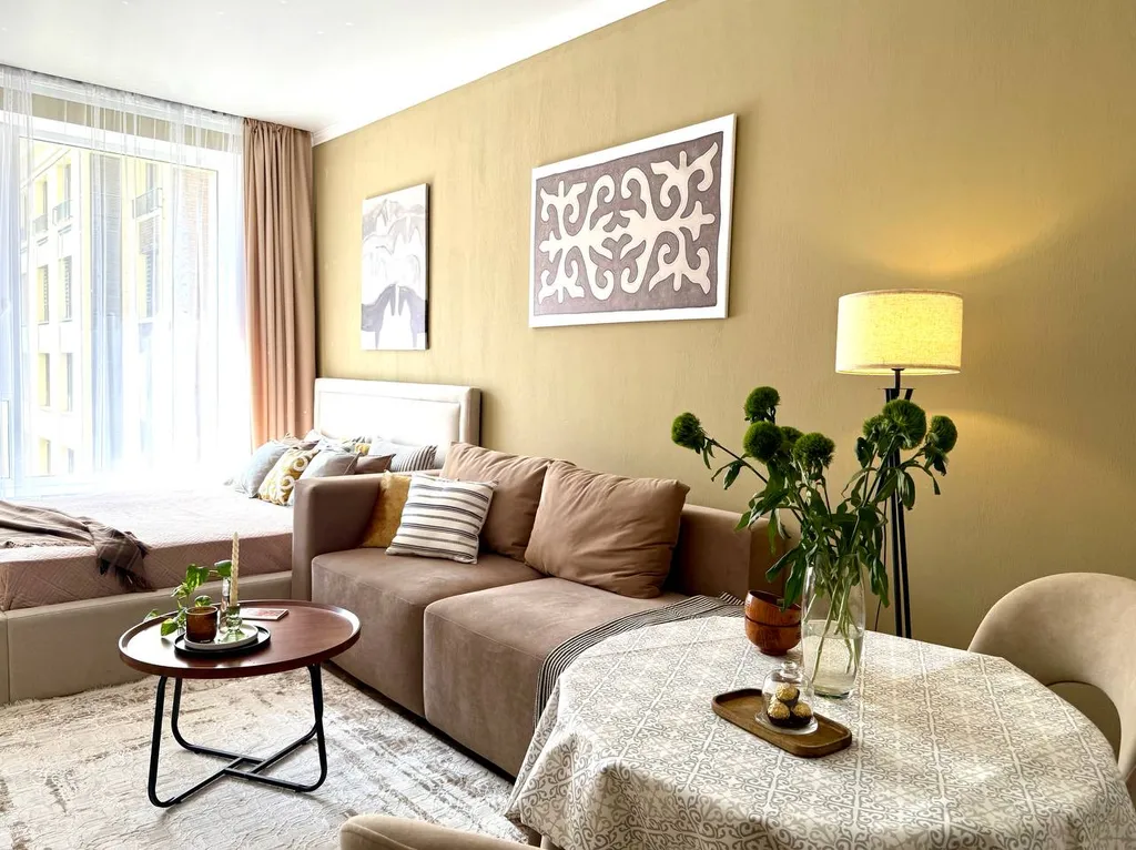 Квартира студия в национальном стиле — аренда посуточно в Алматы