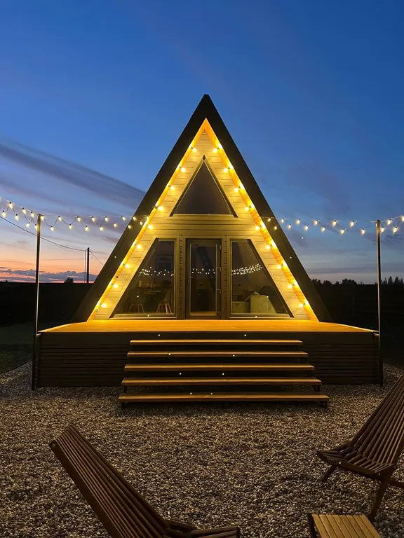 Уютный домик для отдыха A-frame GOSTI