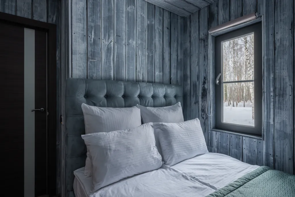 A-Frame с камином, кондиционером и террасой