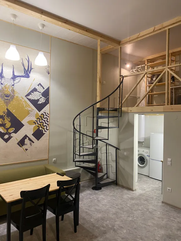 Двухуровневый лофт в самом центре города