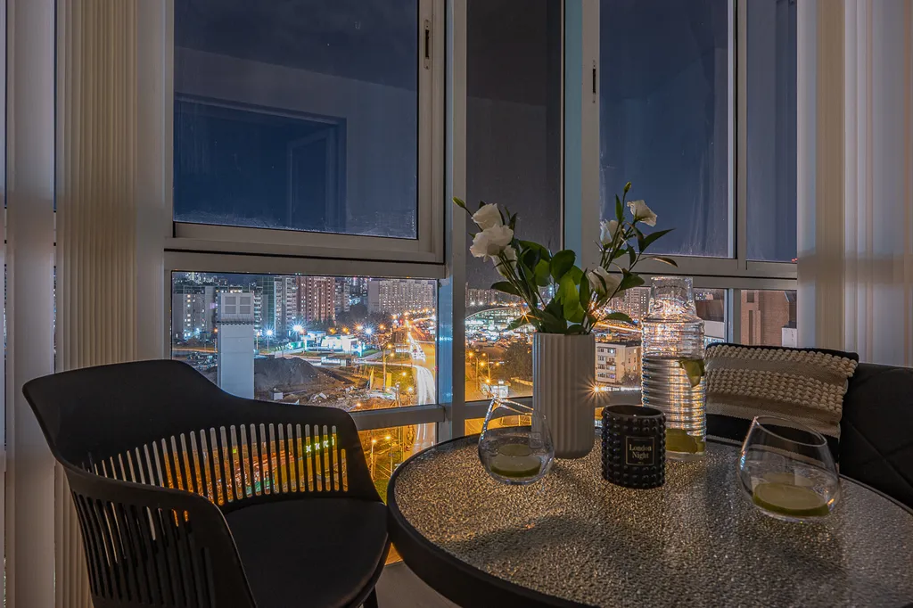 Премиум апартаменты с джакузи и сауной, большая панорамная лоджия