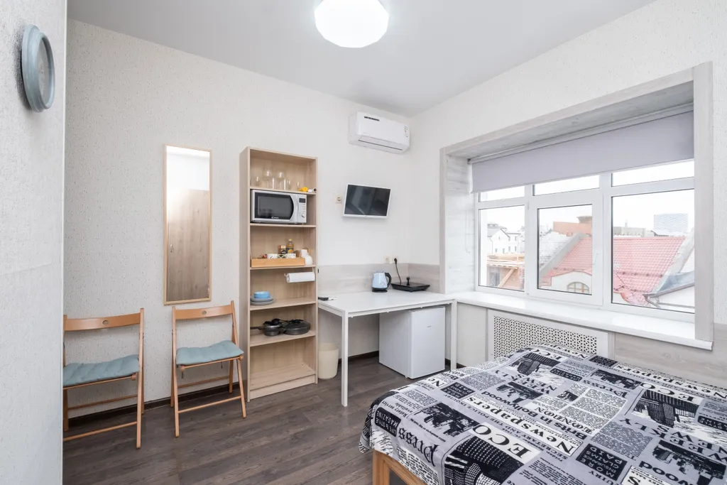 Современная студия с видом на исторический центр