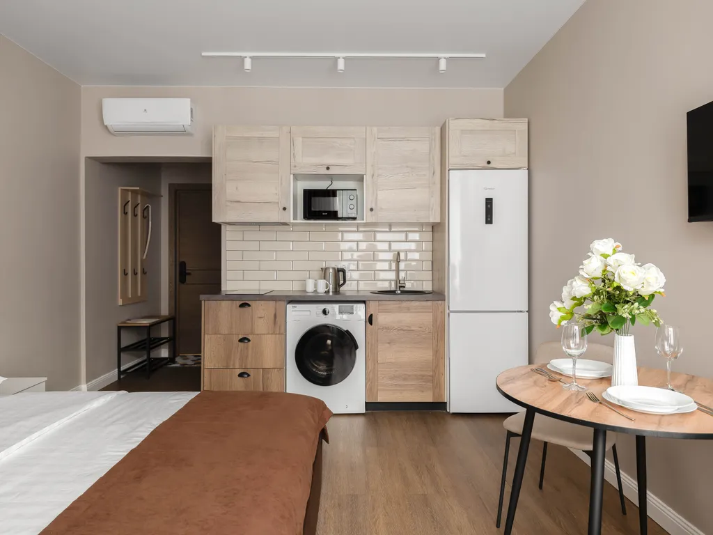 Уютная студия у метро, всё для комфортного проживания