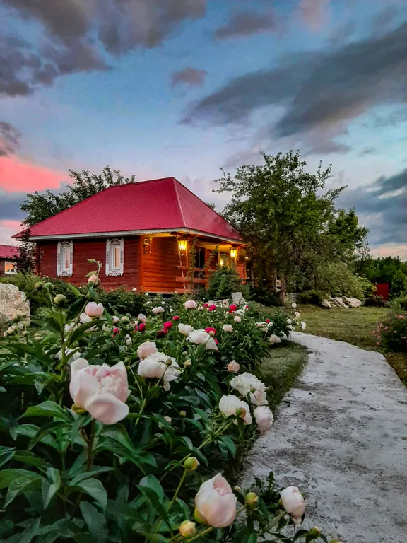 Бревенчатая изба с уникальной отделкой